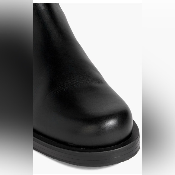 STUART WEITZMAN 5050 Bold ZIP ankle boots BLACK LEATHER 8 - Picture 2 of 7